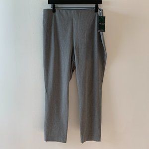 NWT LAUREN Womens Grey Pants Petite Plus Size 14P